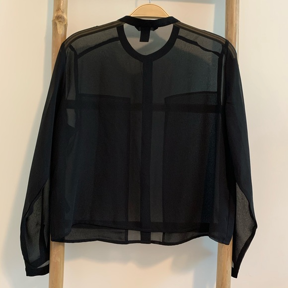 H&M black see-through blouse - Picture 8 of 9